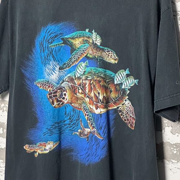 Vintage Sea Turtle Shirt Size Large Cayman Turtle Farm Y2K - Picture 2 of 5